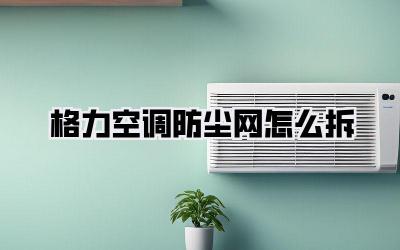 格力空调防尘网怎么拆