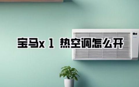 宝马X1热空调怎么开？冬日暖阳，你的X1就是移动的温暖港湾！