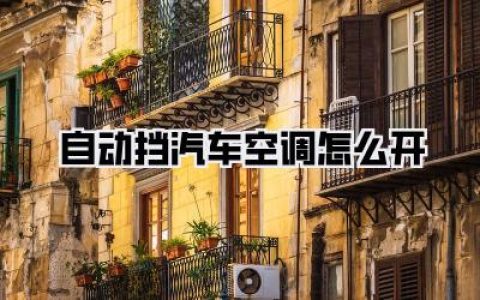 【新手必看】自动挡汽车空调怎么开？告别闷热，老司机压箱底秘籍全公开！