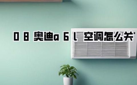 【保姆级图解】彻底搞懂08奥迪a6l空调怎么关，别再傻傻吹风，省油秘籍在这！