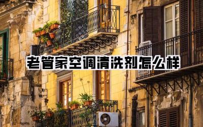 老管家空调清洗剂怎么样