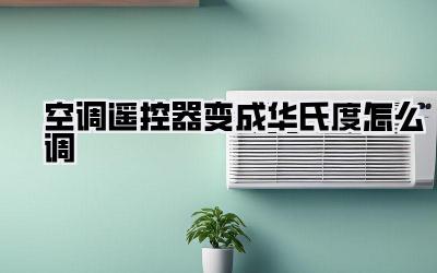 空调遥控器变成华氏度怎么调