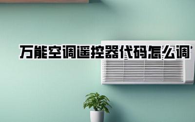 万能空调遥控器代码怎么调