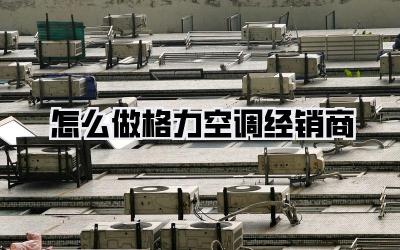 怎么做格力空调经销商